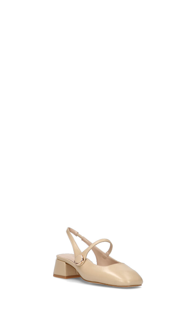 CAFéNOIR Slingback dnna beige in pelle
