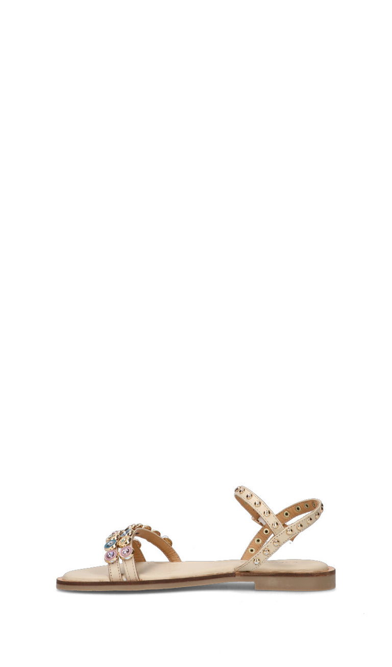 CAFéNOIR Sandalo donna beige in pelle