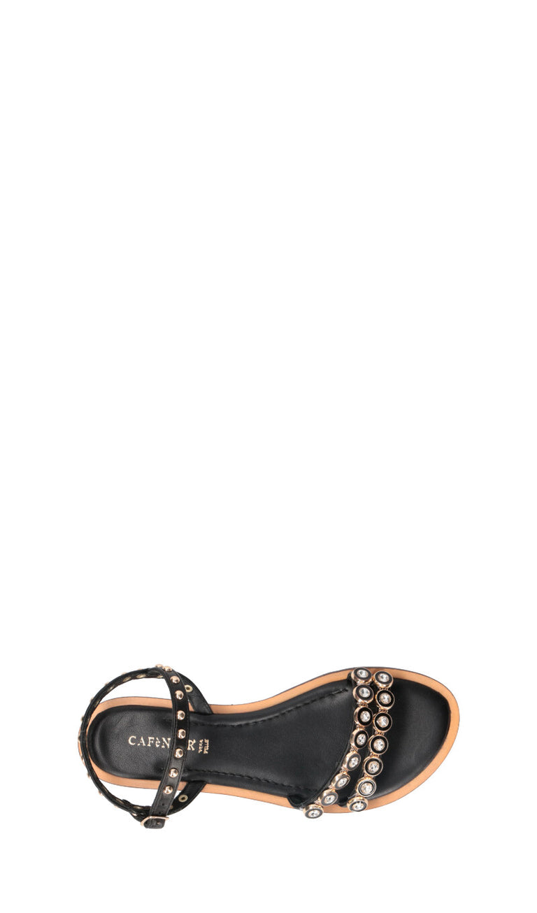 CAFéNOIR Sandalo donna nera in pelle