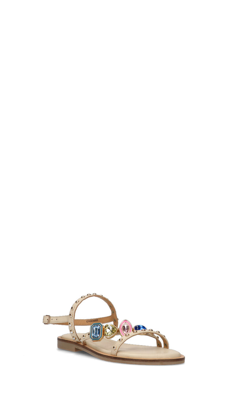 CAFéNOIR Sandalo donna beige in pelle