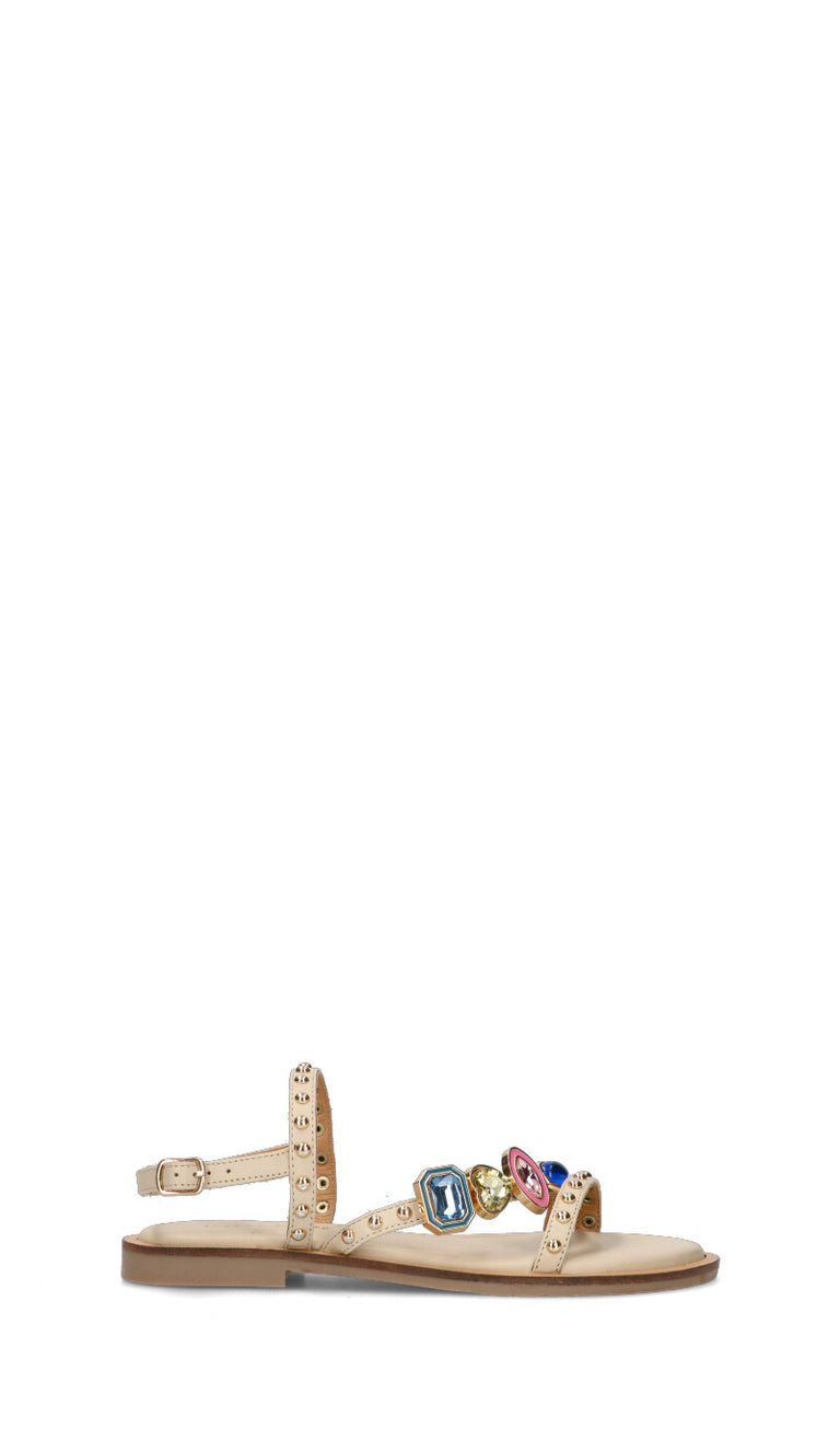 CAFéNOIR Sandalo donna beige in pelle
