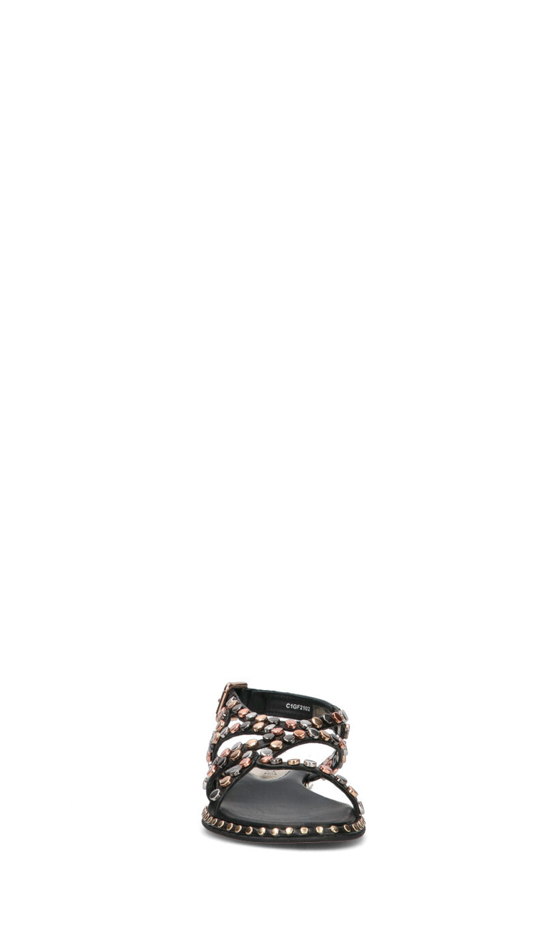 CAFéNOIR Sandalo donna nero in pelle