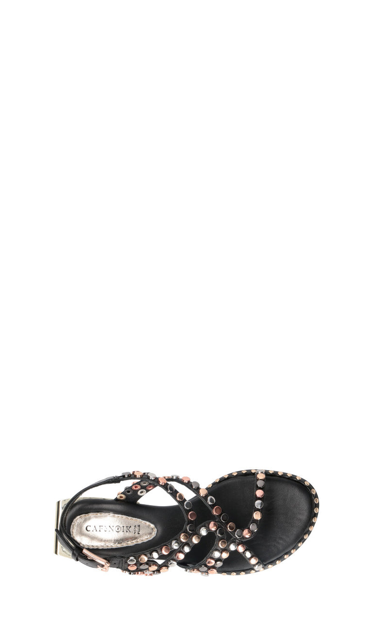 CAFéNOIR Sandalo donna nero in pelle