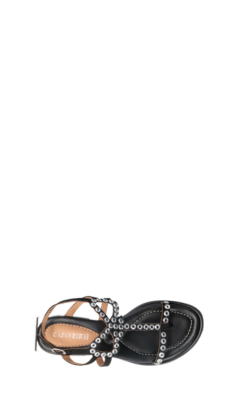 CAFéNOIR Sandalo donna nero in pelle