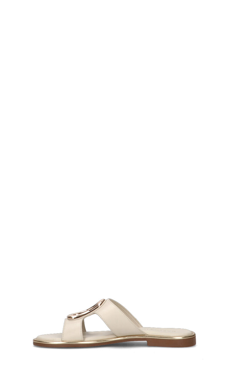 CAFéNOIR Ciabatta donna bianca in pelle