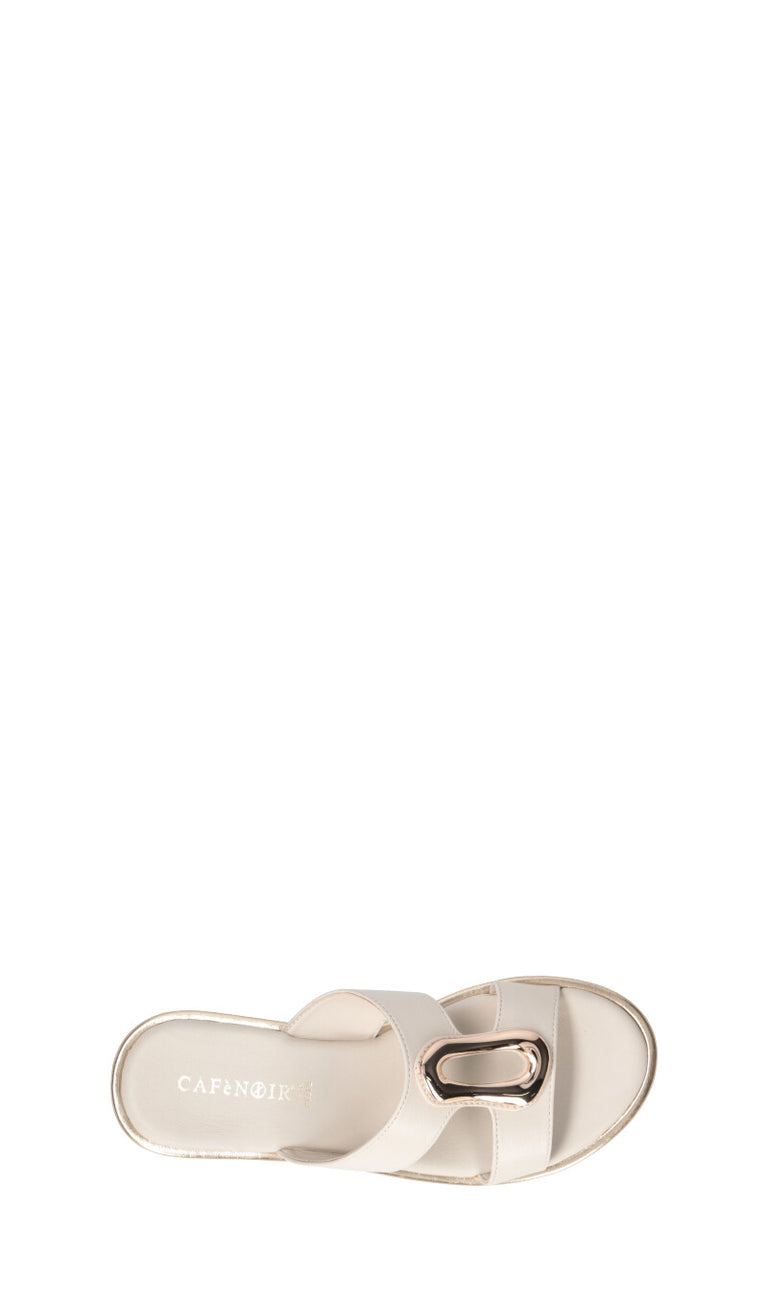 CAFéNOIR Ciabatta donna bianca in pelle