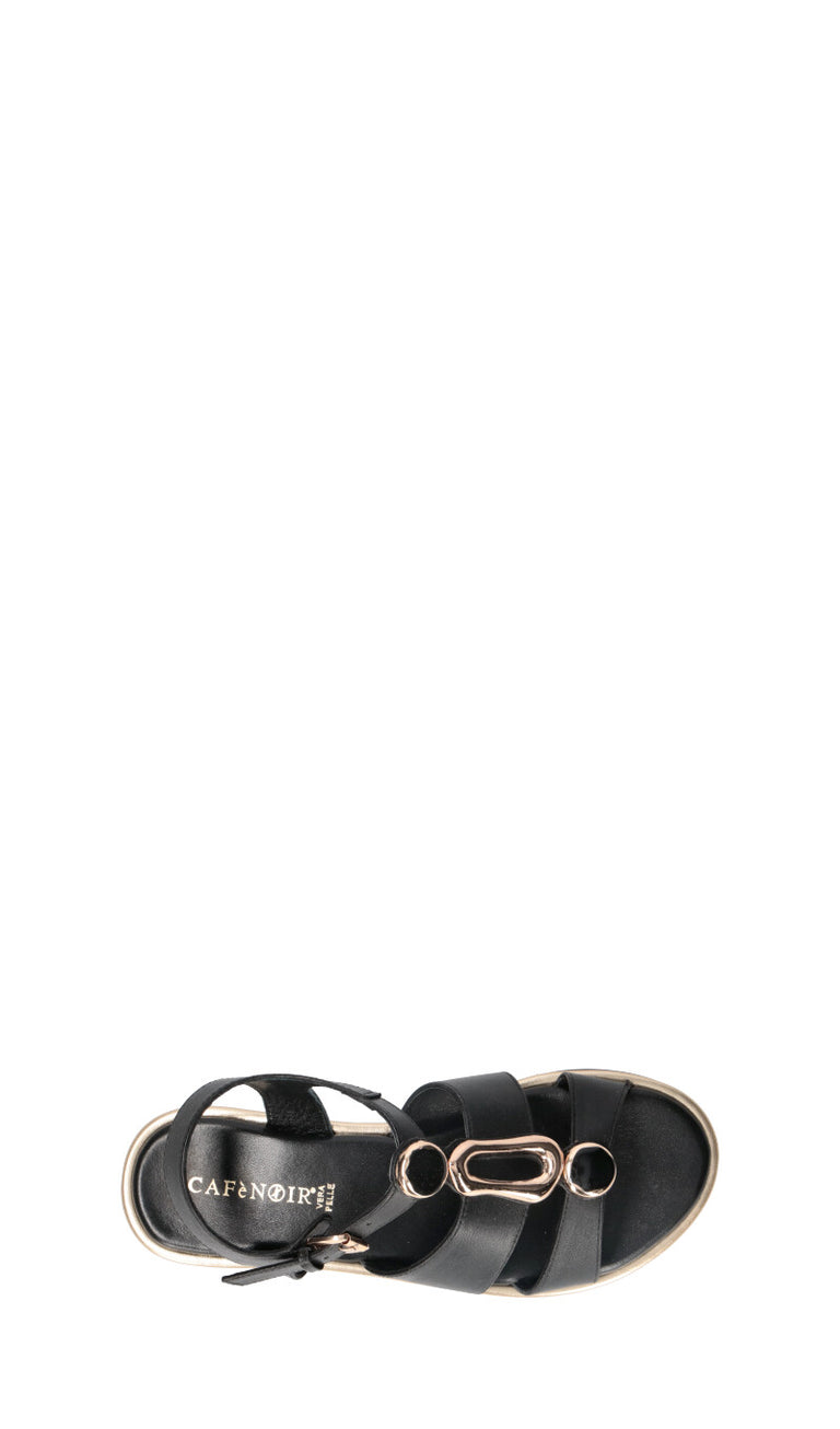 CAFéNOIR Sandalo donna nero in pelle