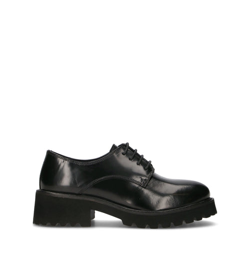 CAFéNOIR Stringata donna nera in pelle