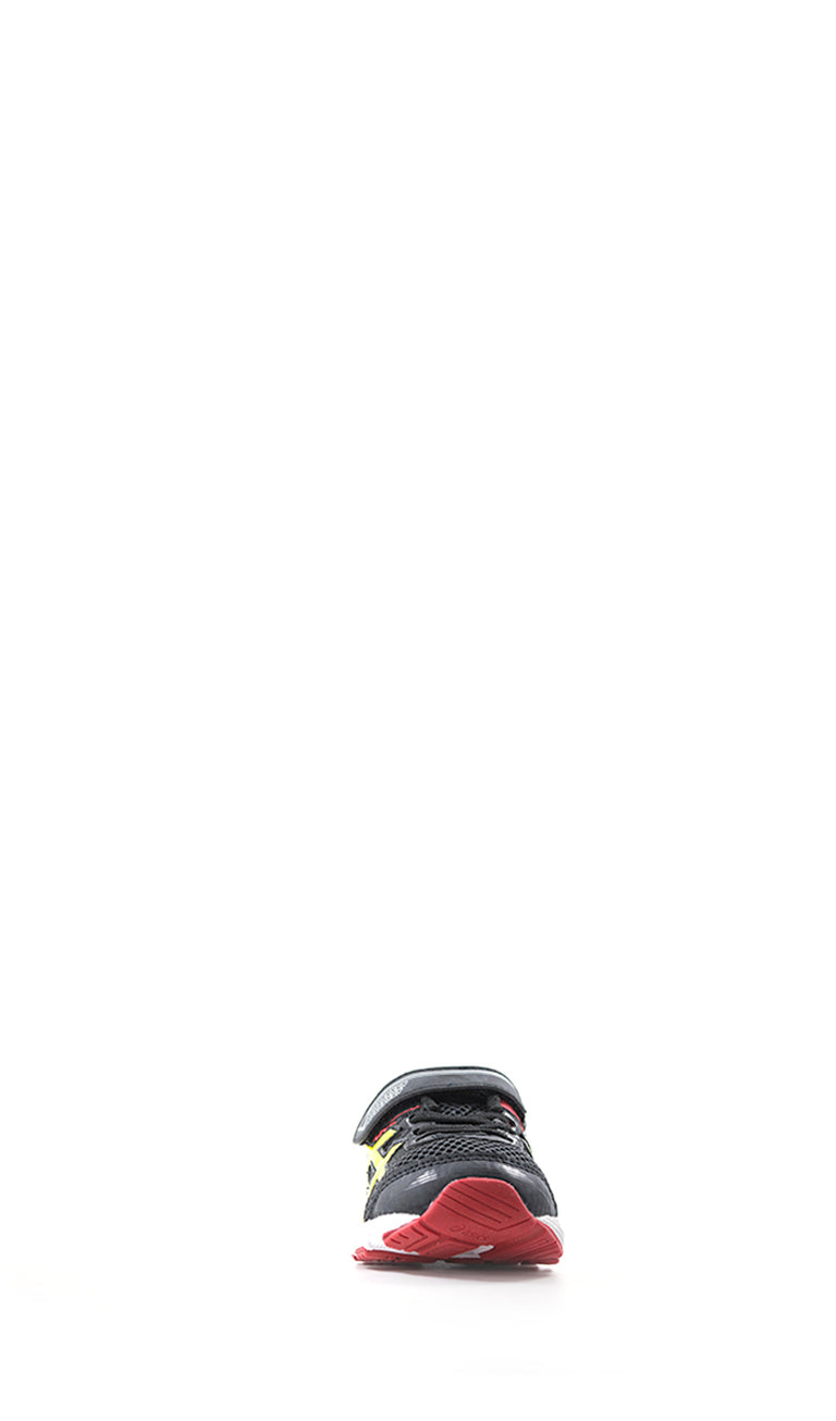 ASICS GT 1000 4 Sneaker bimbo nera/gialla in tessuto