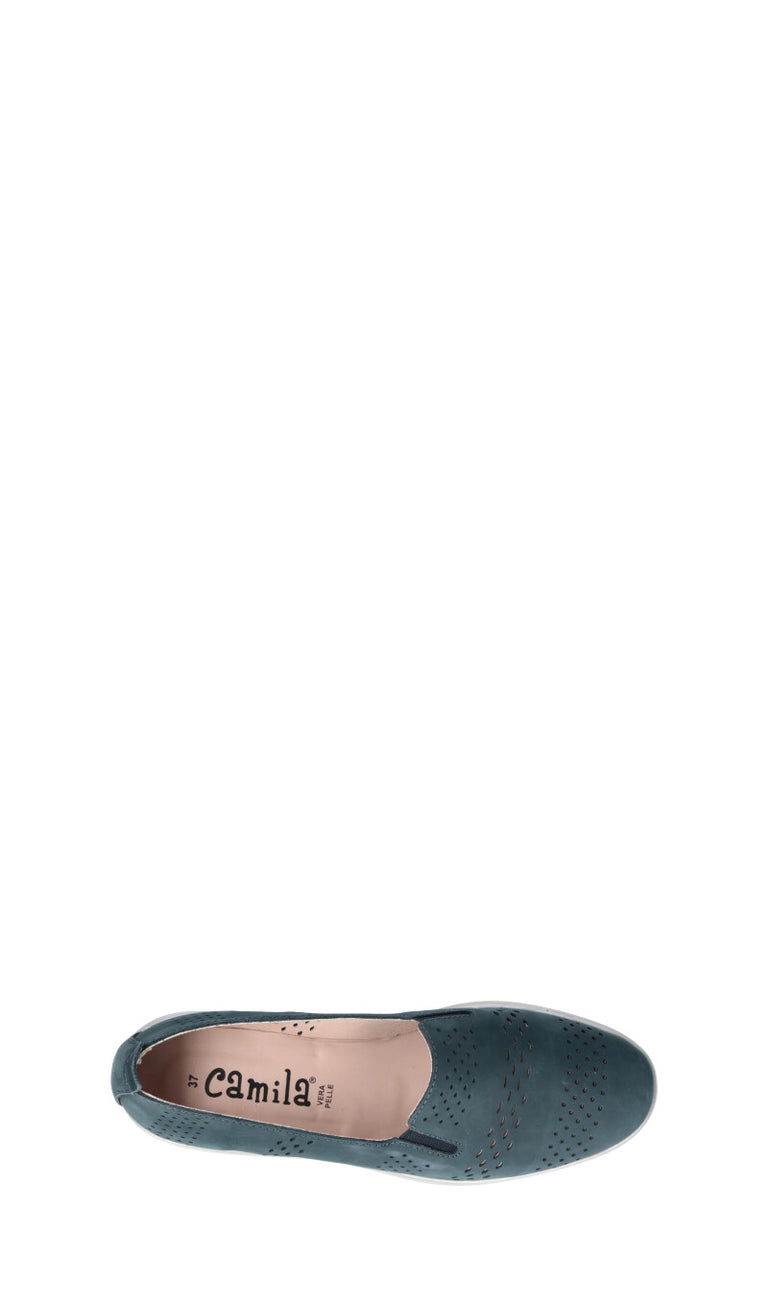 CAMILA Scarpa comfort donna blu in pelle