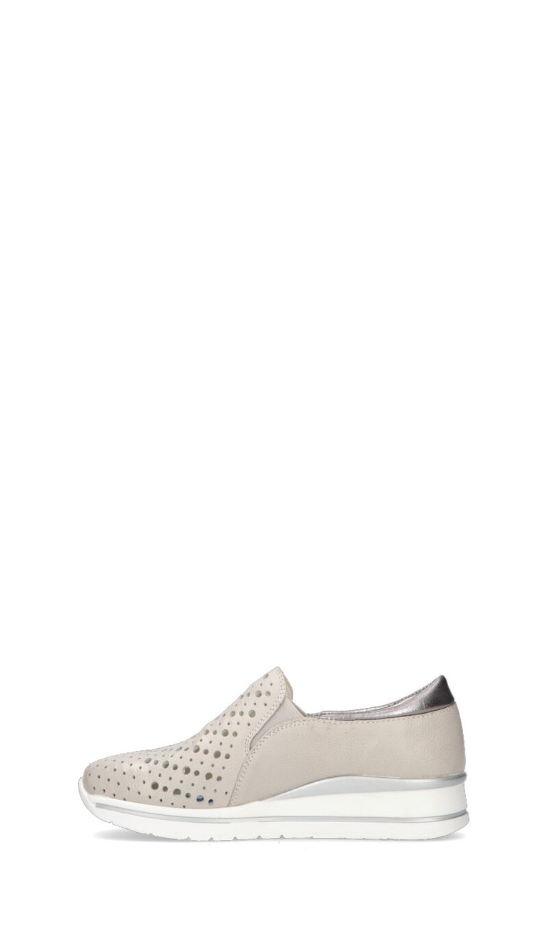 CAMILA Scarpa comfort donna panna in pelle