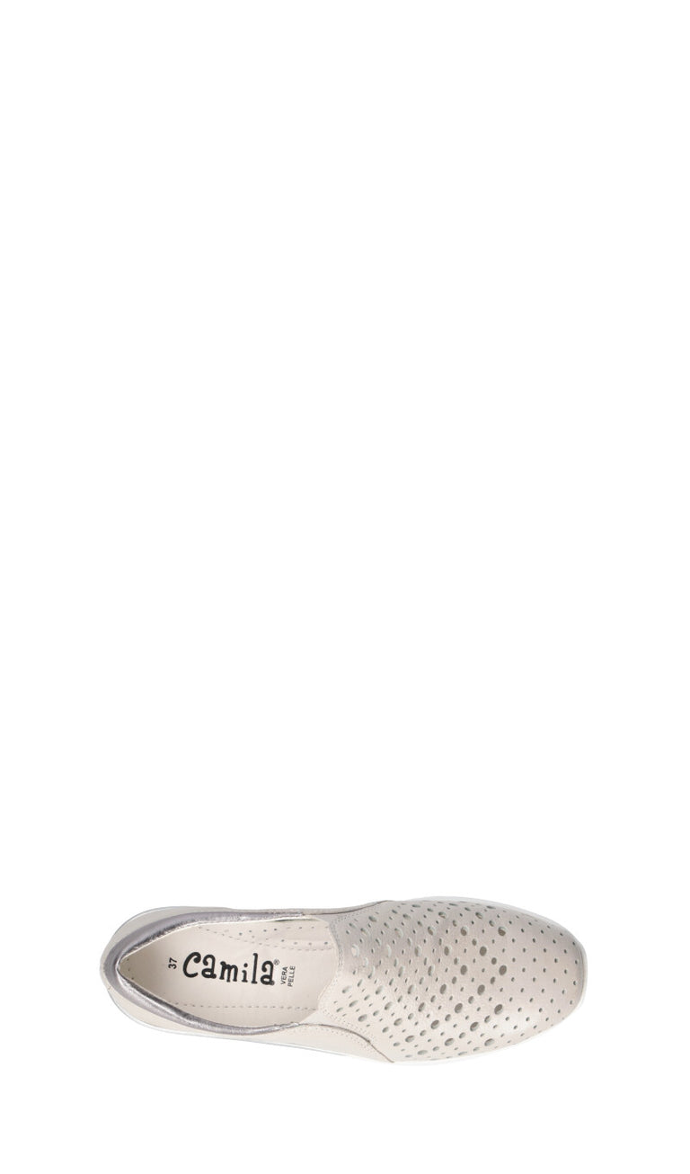 CAMILA Scarpa comfort donna panna in pelle