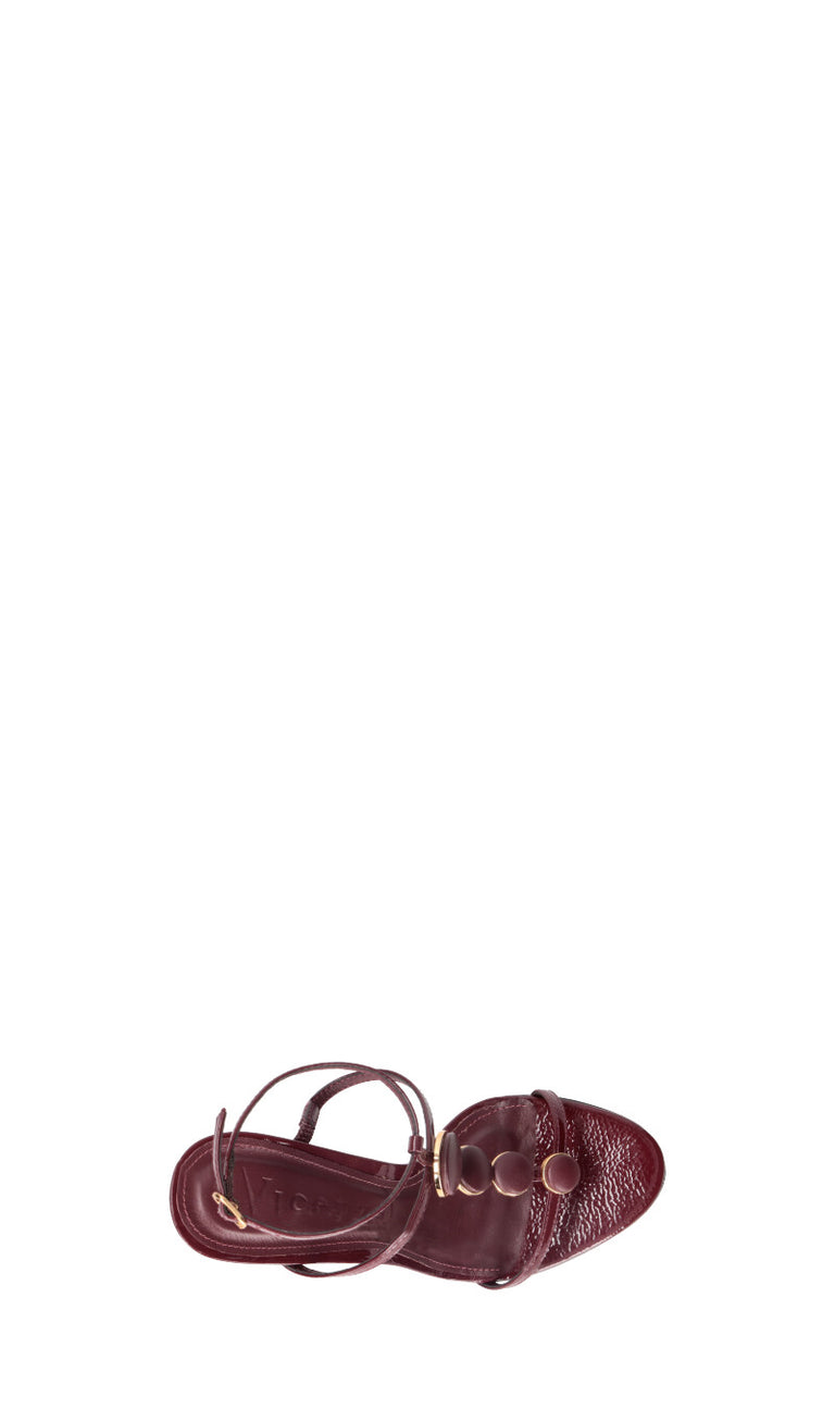 VICENZA Sandalo donna bordeaux in pelle