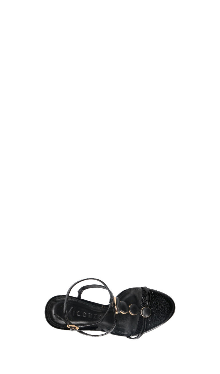 VICENZA Sandalo donna nero in pelle