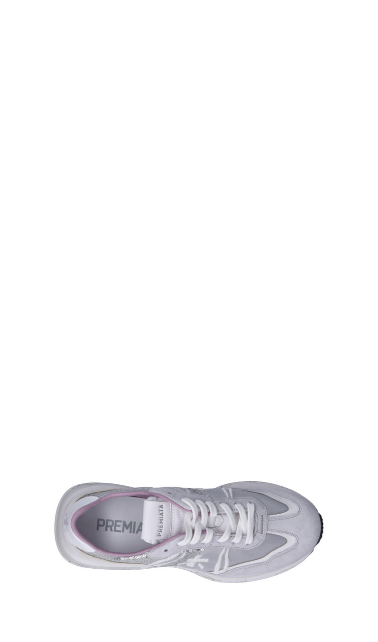 PREMIATA Sneaker donna bianca/grigia/rosa in suede
