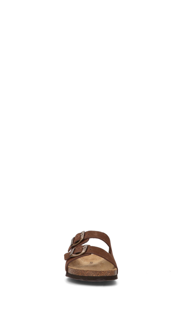 GRUNLAND Ciabatta donna marrone in pelle