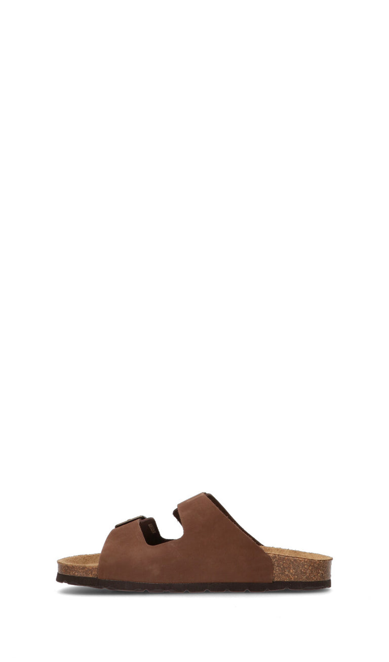 GRUNLAND Ciabatta donna marrone in pelle