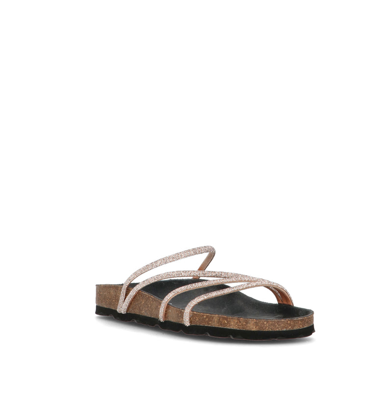 GRUNLAND Ciabatta donna platino