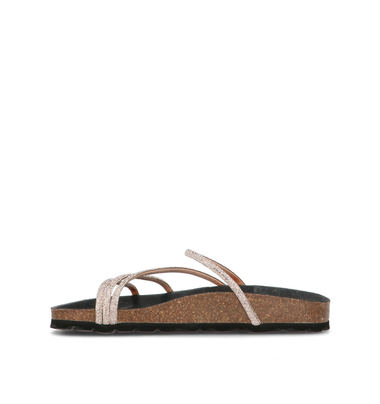 GRUNLAND Ciabatta donna platino