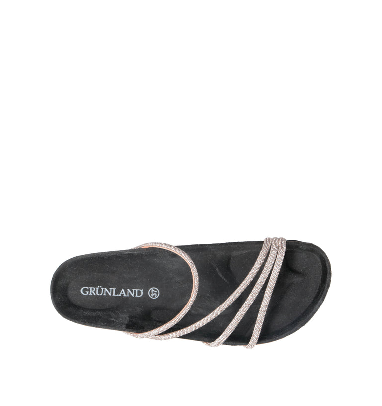 GRUNLAND Ciabatta donna platino