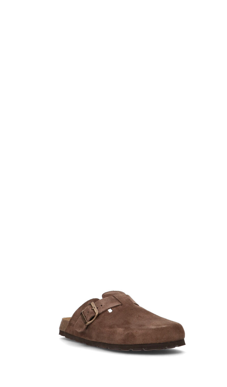 GRUNLAND Ciabatta uomo marrone in suede