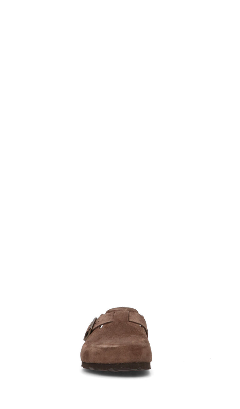 GRUNLAND Ciabatta uomo marrone in suede