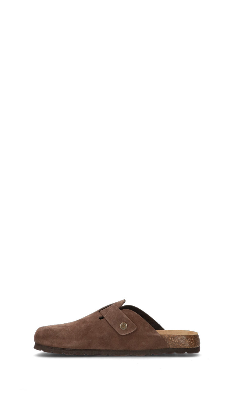 GRUNLAND Ciabatta uomo marrone in suede