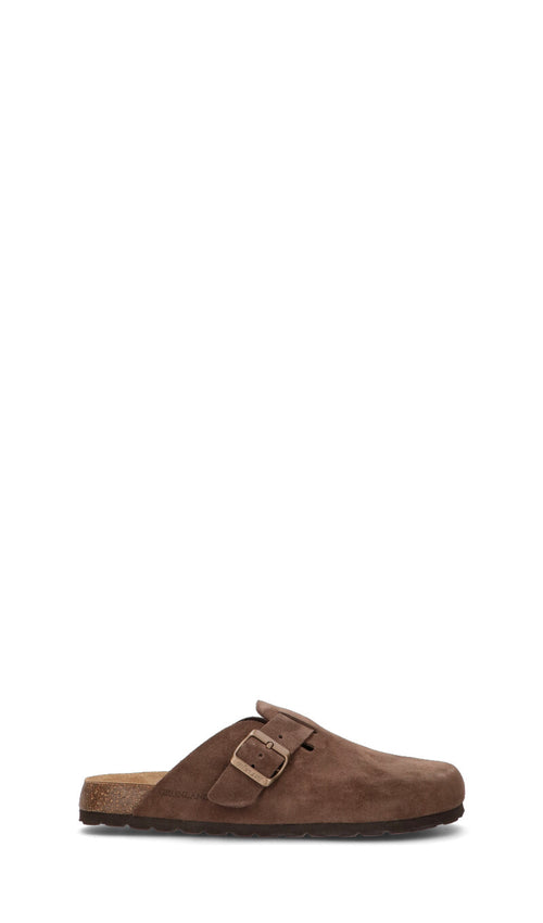 GRUNLAND Ciabatta uomo marrone in suede