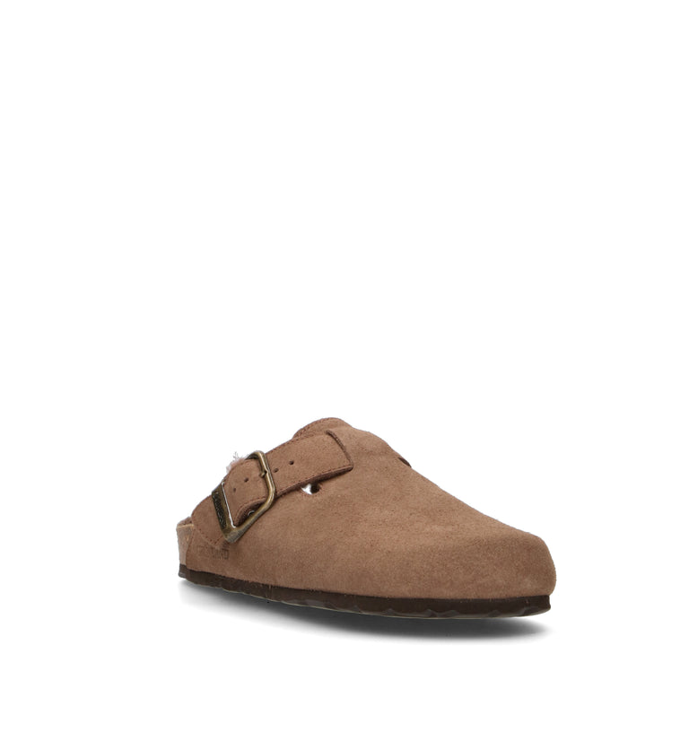 GRUNLAND Ciabatta donna taupe in suede