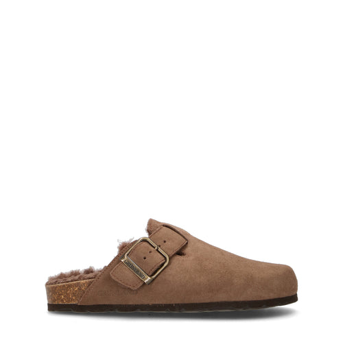 GRUNLAND Ciabatta donna taupe in suede