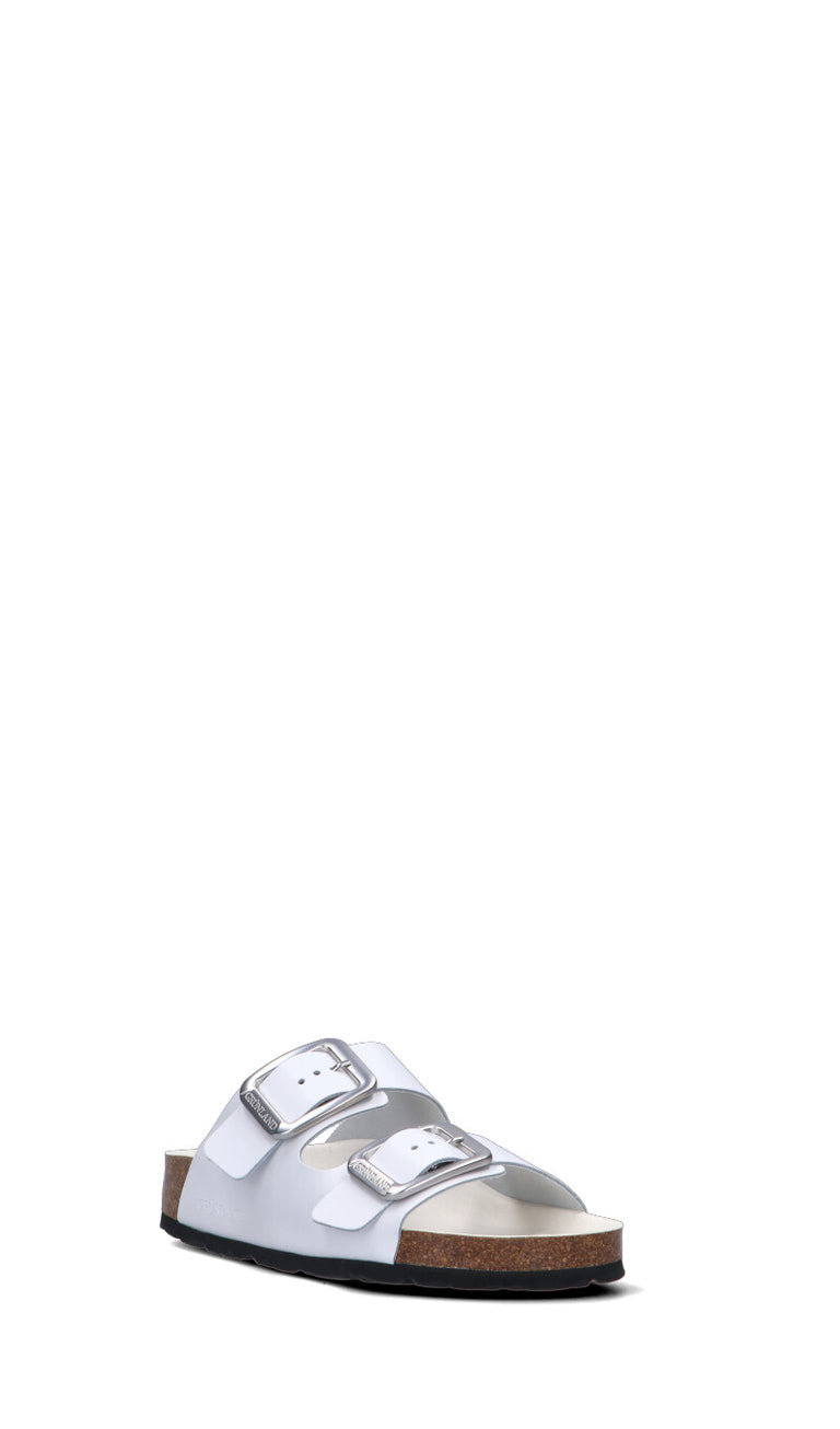 GRUNLAND Ciabatta donna bianca in pelle