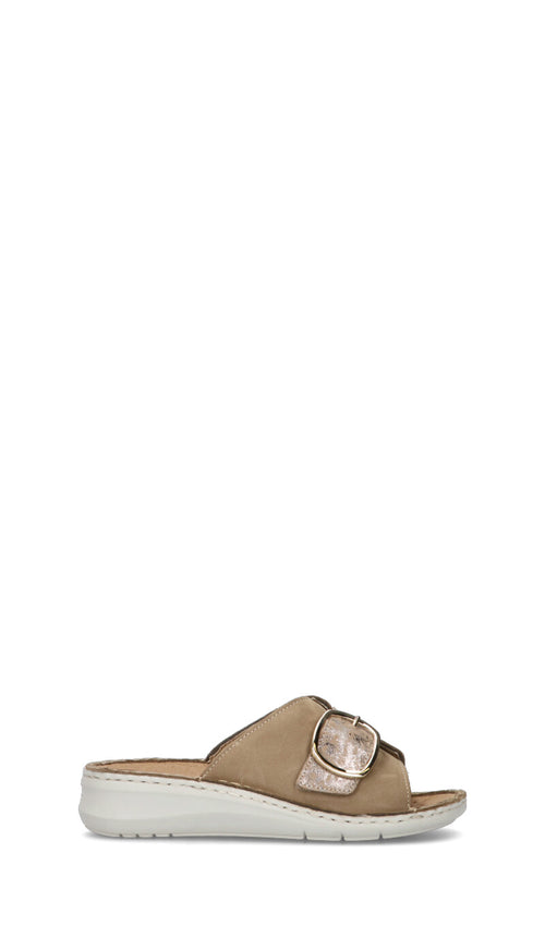 GRUNLAND Ciabatta donna beige