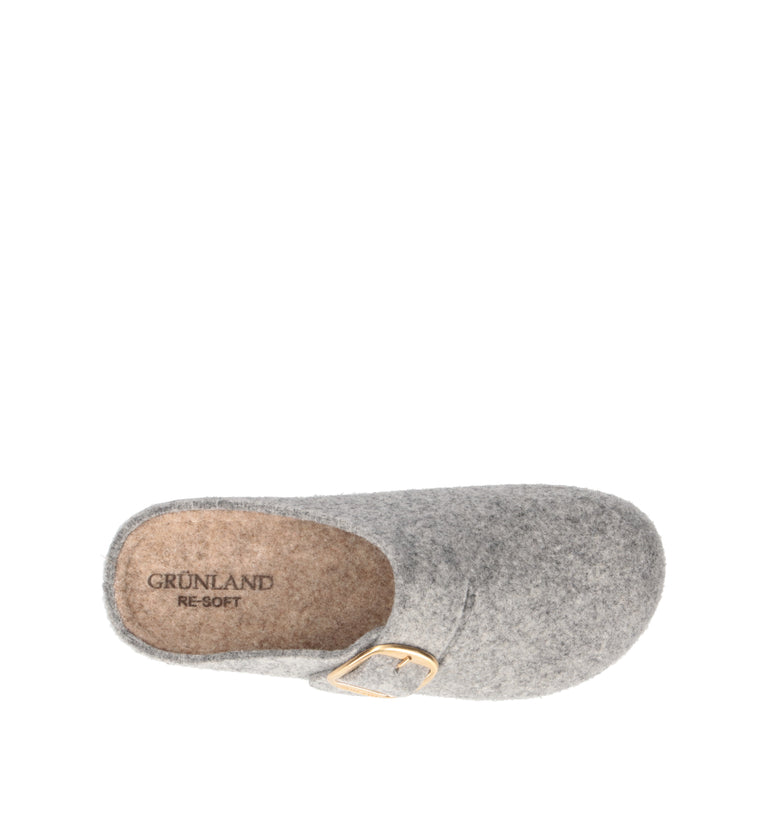 GRUNLAND Pantofola donna grigia