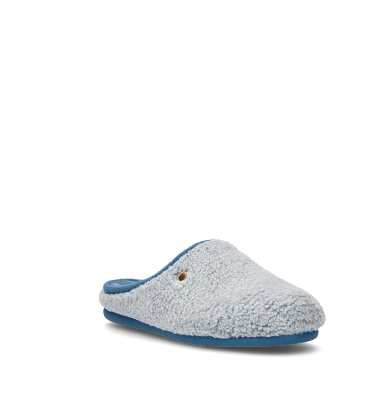 GRUNLAND Pantofola donna azzurra