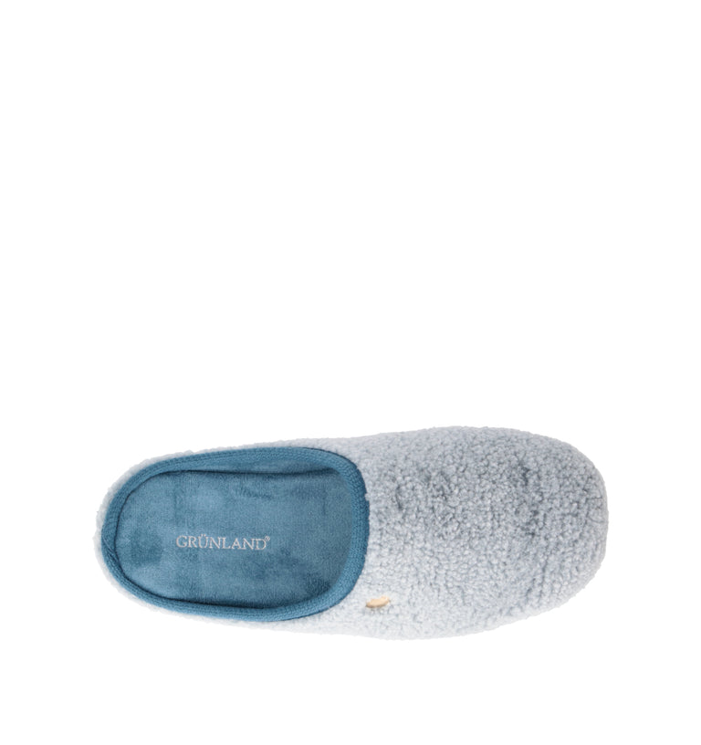 GRUNLAND Pantofola donna azzurra