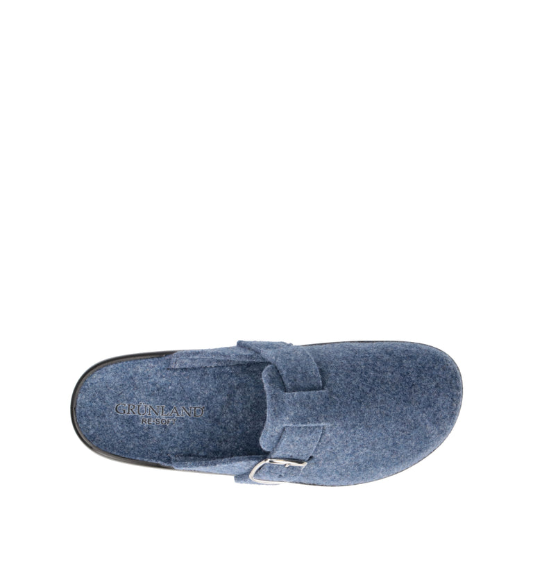 GRUNLAND Pantofola donna blu