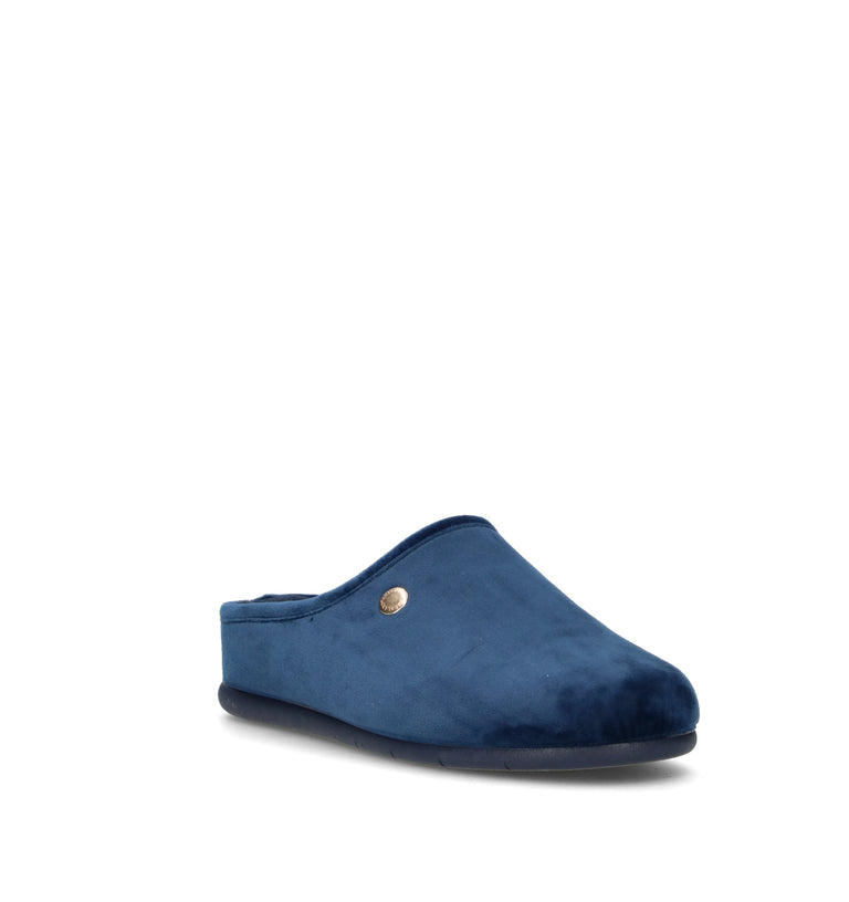 GRUNLAND Pantofola donna blu