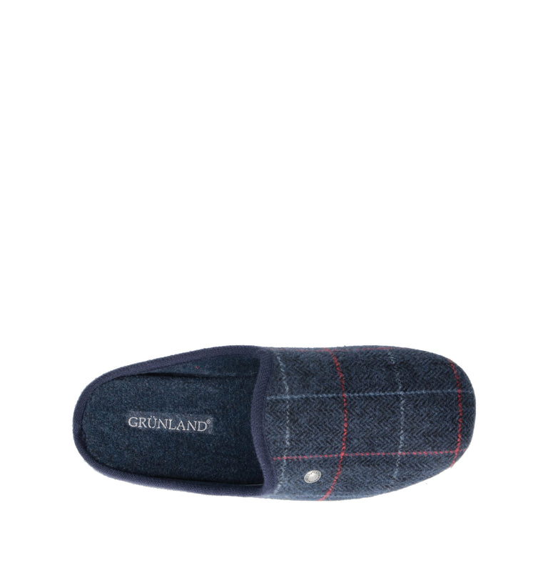 GRUNLAND Pantofola uomo blu