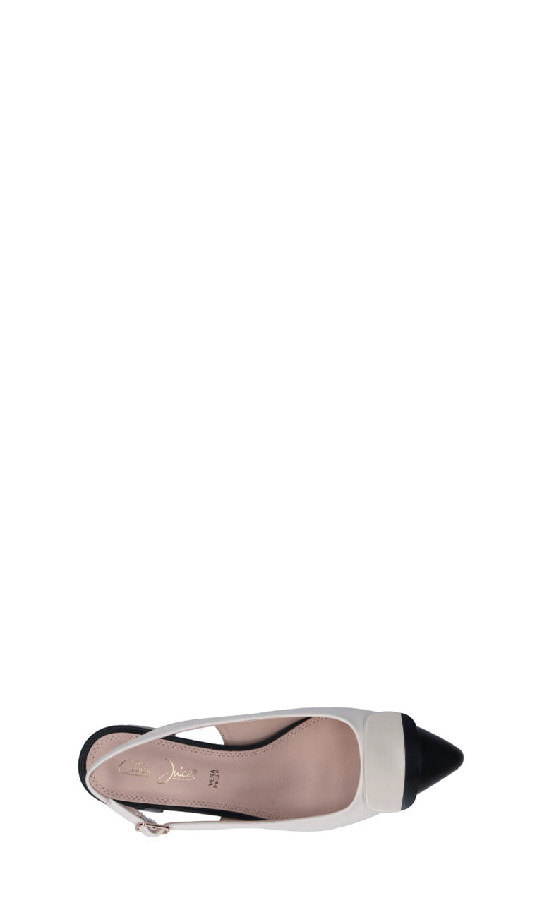 CATCH JUICE Slingback donna bianca/nera
