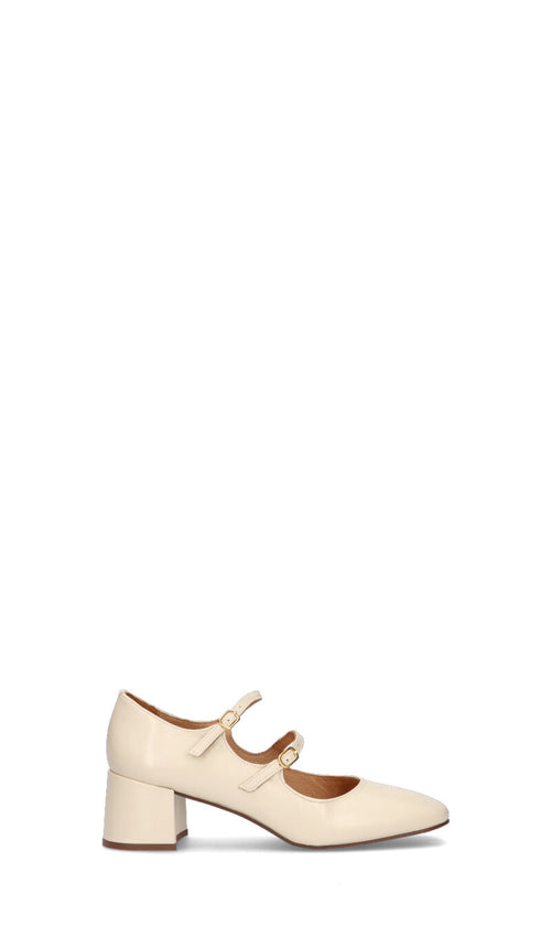 WEDO Decollete donna bianca in pelle