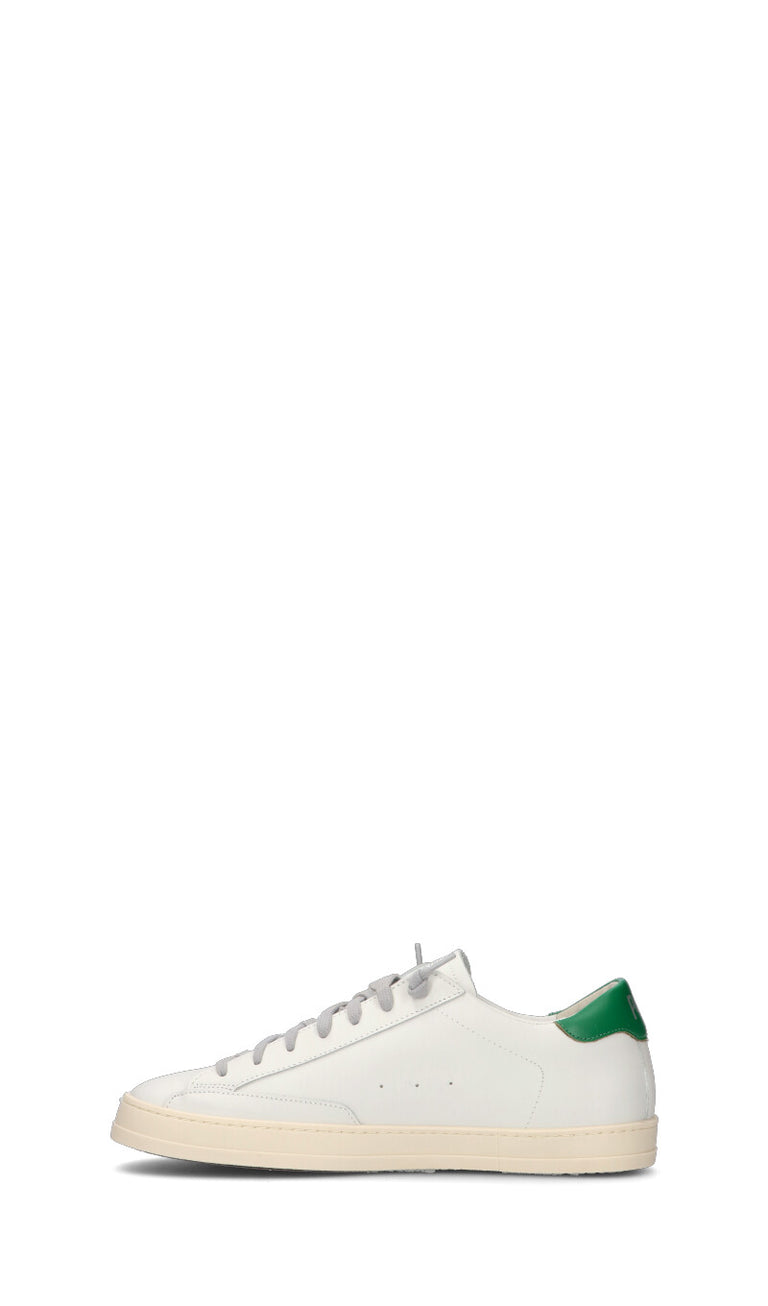 P448 Sneaker uomo bianca/verde in pelle