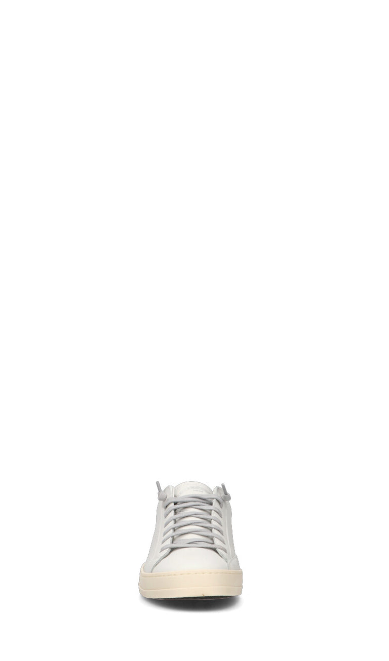 P448 Sneaker uomo bianca/blu in pelle