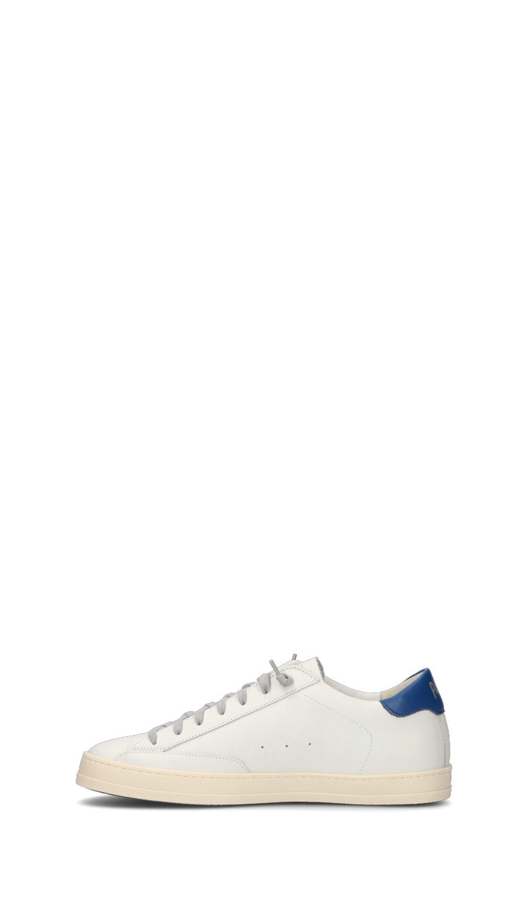P448 Sneaker uomo bianca/blu in pelle