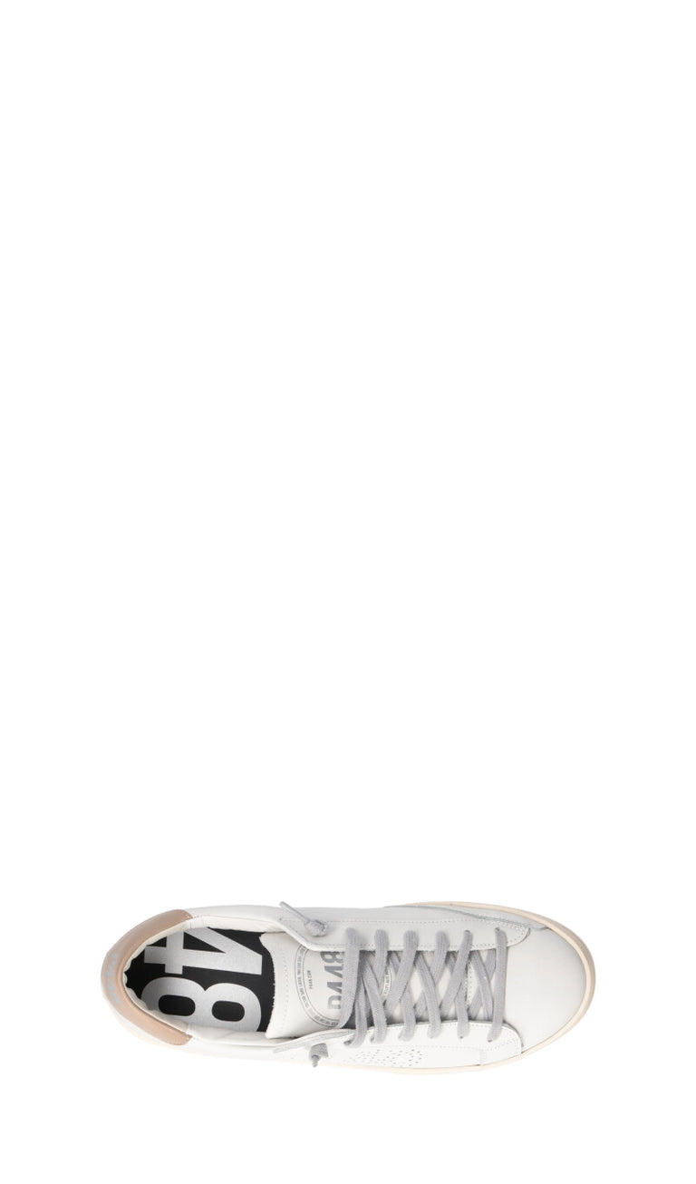 P448 Sneaker uomo bianca in pelle