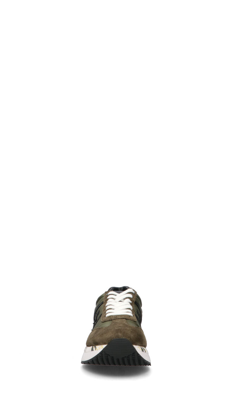 PREMIATA Sneaker donna verde militare in pelle