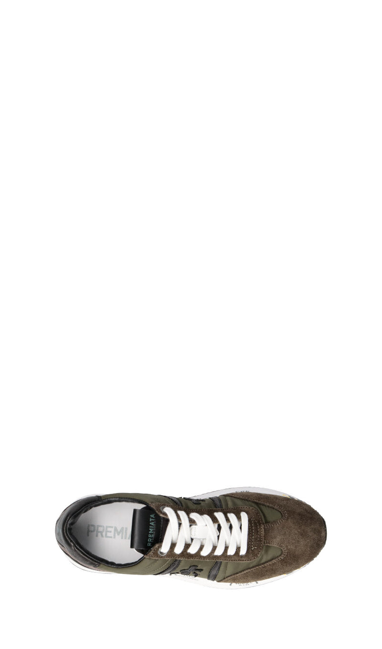 PREMIATA Sneaker donna verde militare in pelle