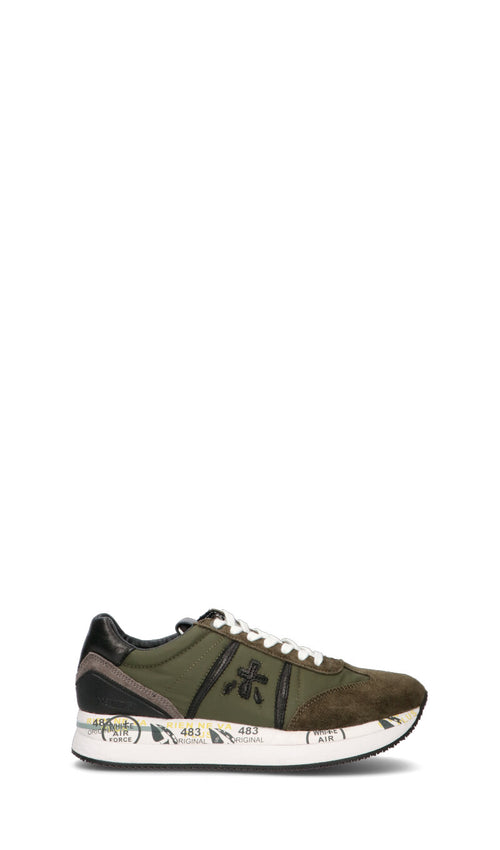 PREMIATA Sneaker donna verde militare in pelle