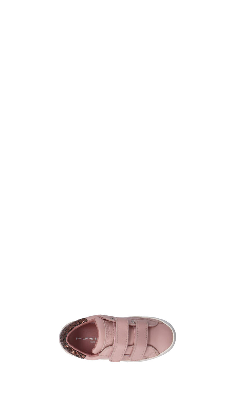PHILIPPE MODEL Sneaker bimbo rosa in pelle