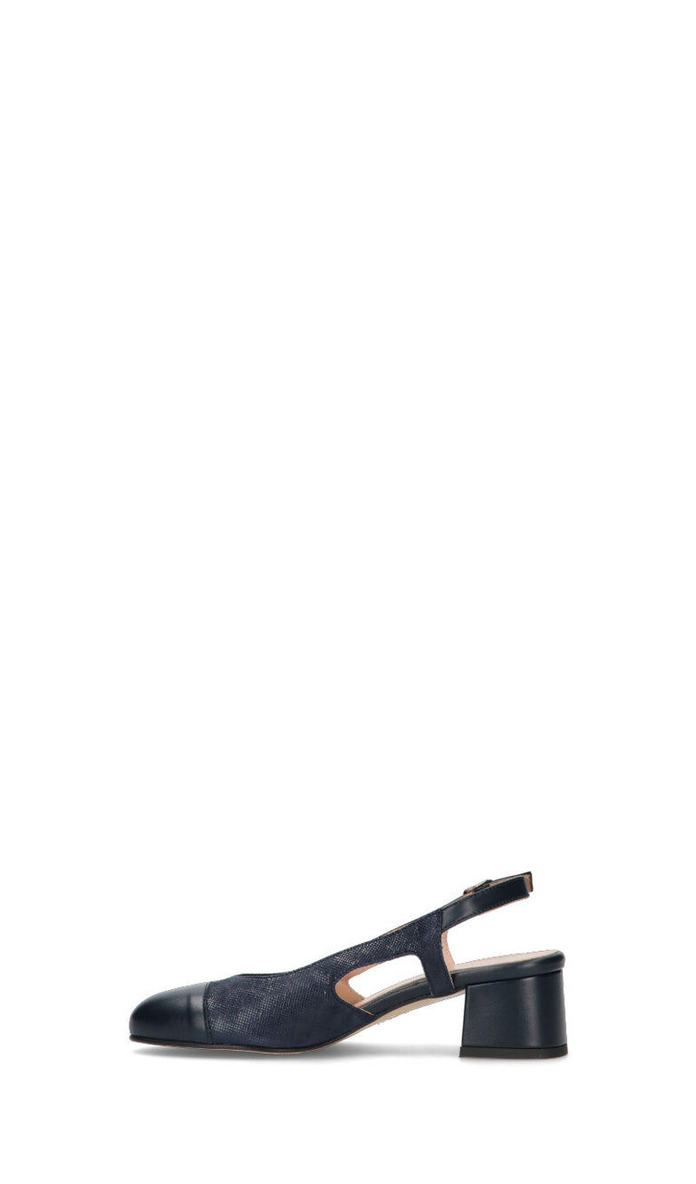 CINZIA VALLE Slingback donna blu in pelle