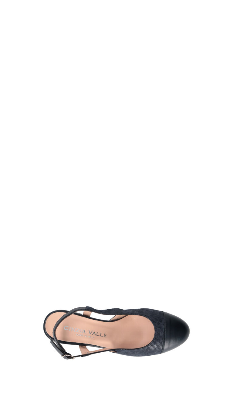 CINZIA VALLE Slingback donna blu in pelle
